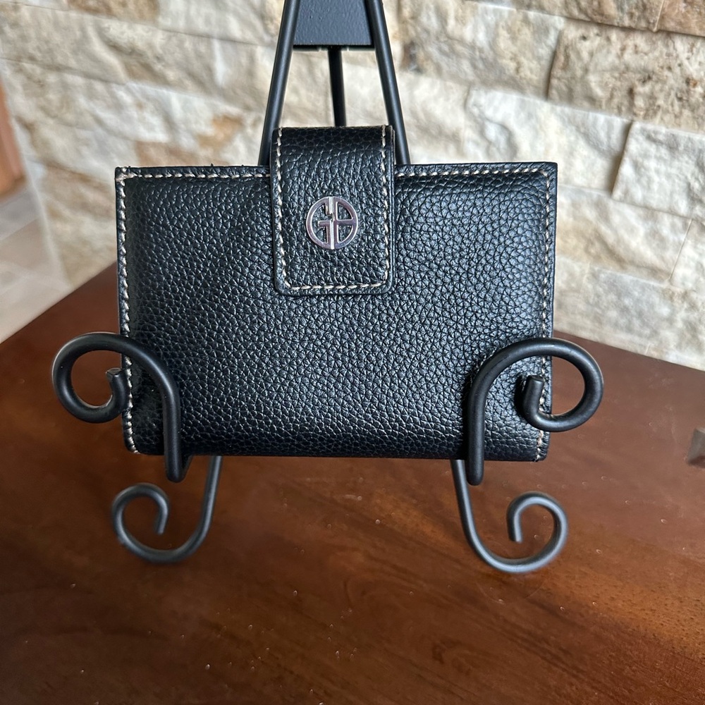 Black leather wallet